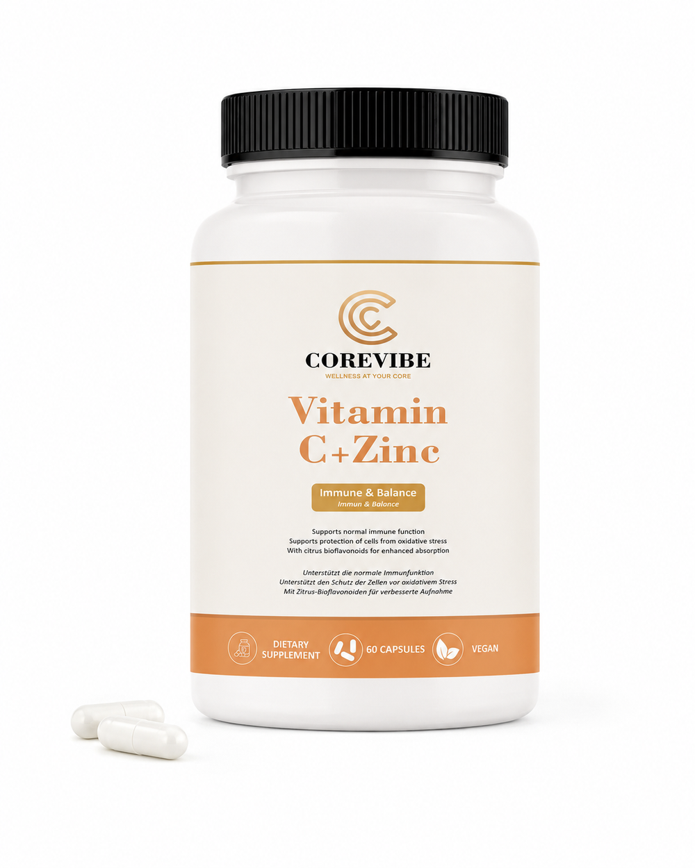 Vitamin C + Zinc with Bioflavonoids – Immunity & Skin
